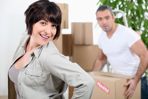 Satisfied clients after office relocation
